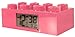 LEGO Kids' 9002175 Pink Plastic Alarm Brick Clock