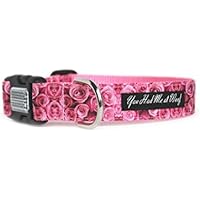 Pink Roses Dog Collar