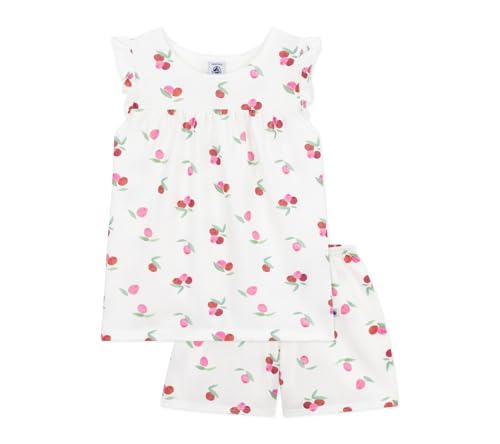 Petit Bateau A0CM1 Pyjacourt Blanc/Multico Fille 2 Ans