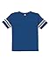 RABBIT SKINS Toddler Fine Jersey Short Sleeve Football Tee, Vintage Royal/Blended White, 2T