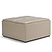 Simpli Home Avalon Coffee Table Storage Ottoman with 4 Serving Trays, Satin...