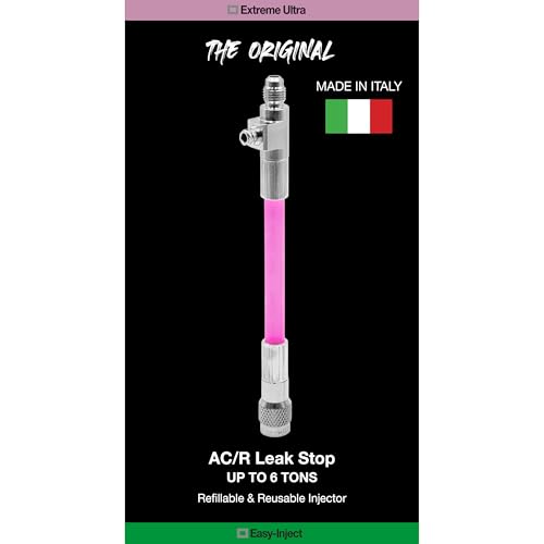 Errecom Extreme Ultra Leak Stop for Air Conditioning and Refrigeration Systems, includes Reusable and Rechargeable Direct Injection System Easy Inject 5/16 SAE (R32 & R410a) - 6 mL
