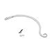 Hand Forged Curved Hook, 8.5 Inch, White, For Bird Feeders, Planters, Lanterns, Wind Chimes, As Wall Brackets and More!