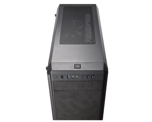 Cougar MX330-G MX330 Mid Tower Case with Full Tempered Glass Window and USB 3.0 , black