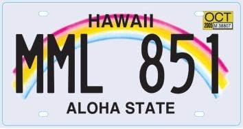 OPO 10 - Set of 2 USA metal car license plates - replicas of real American plates HAWAII - Image 5