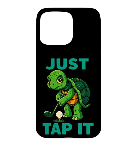 Funny Turtle Golfer Humor Design Case for iPhone 15 Pro Max