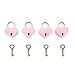 HPUFKOT Portable LED Desk Lamp - Pink Vintage Antique Style Padlocks Heart Shaped Padlock,3 Color Touch Control Rechargeable Lamp, Night Light, Bedside Lamp,Dining Room Lamp