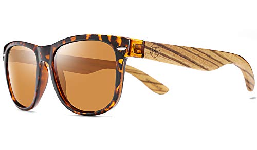 FEISEDY Men Polarized Wood Sunglasses HD UV400 Driving Fishing Golf Sunglasses B2448