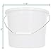 PCP Commode Bucket with Lid and Handle, White (10 Quart / 2.5 Gallon Capacity), White, 2.5 Gallon (full pail)