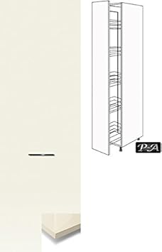 Premium-Ambiente CHR32 Hochschrank Apothekerschrank 207cm hoch FMDFA (Breite 50cm, 82 Magnolia)