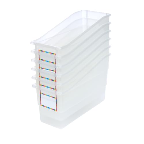 Really Good Stuff Durable Book & Binder Holders - 6 Pack - Clear