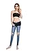 Maternity Belly Band Pregnancy Pants Extender Seamless Stretchy Bands Women Black (M)