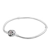 PANDORA Poetic Blooms Bracelet, Mixed Enamels & Clear CZ 590744CZ-19 cm 7.5 in
