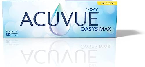 Acuvue Oasys Max 1-Day MULTIFOCAL Lentes diarias con Tecnología TearStable, filtro de luz OptiBlue y diseño Pupil Optimized, +3.75 dpt, diámetro 14.3 mm, 30 unidades, +2.00 adición, curva base 8.4 mm