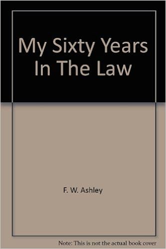 Book cover: My Sixty Years in the Law