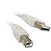 10ft USB Cable for Canon ImageCLASS D530 Laser Multifunction Printer - White/Beige