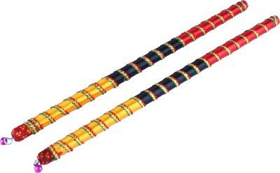 Ridhi Home & Decor Handmade Garba and Satern Dandiya Stick - (Multi-colour, Wood)