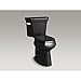 KOHLER K-4639-7 Cachet Quiet Close Toilet Seat, Black, Round
