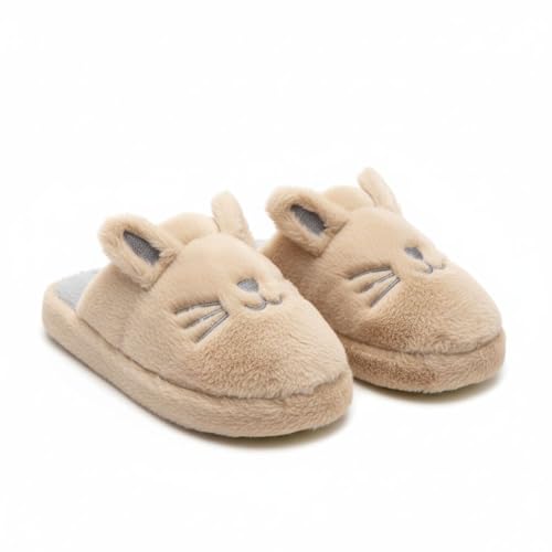Pantufa Feminina Infantil de Gato Antiderrante Macia Confortavél