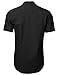 SBW Men's Basic Button-Collar Chambray Short Sleeve Shirt