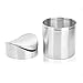 Amteker Mini Countertop Trash Can, Brushed Stainless Steel Table Desk Trash, Swing Top Trash Bin 1.5 L / 0.40 Gal
