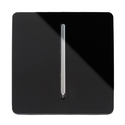 Trendi Artistic Modern Glossy Tactile Auto Retractive Door Bell Switch Black ART-DBBK