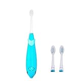 Sonic Electric Toothbrush, Dolphin Musical Kids Toothbrush with 7 Color LED Light & 2 Soft Bristle Brush Heads for Baby Toddler Children 3-5 Year Old