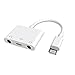 U-LINK Lightning to 3.5mm Headphone Jack Adapter, 3 in 1 Dual Lightning Audio and Charger Adapter for iPhone X/8/8 Plus/7/7 Plus …