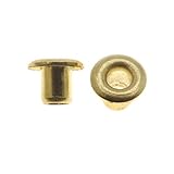 Metal Elements Brass 3/32 Inch Hollow Eyelets 1/16 Inch Diameter (100)