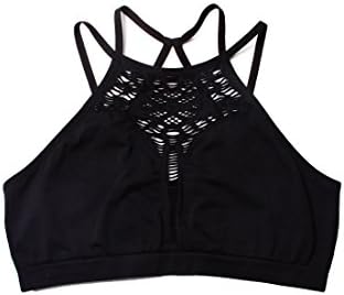 Plus Size Floral Cutout Seamless Crop Top Bralette (2XL/3XL)