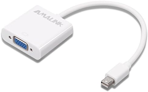 Mini DisplayPort to VGA, AMALINK Gold Plated Mini DisplayPort (Thunderbolt) Male to VGA Female Adapter Connector for Apple MacBook, MacBook Pro, MacBook Air, iMac, Mac mini, Mac Pro