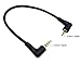 Poyiccot 2.5mm to 3.5mm Audio Cable, 90 Degree Right Angle 3.5mm 4 Pole Male to 2.5mm 3 Pole Male Headset Stereo Audio Aux Extender Stereo Jack Cable 20cm (3.5 M/ 2.5 M)