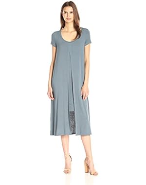 BCBGMax Azria Women's Audreigh High/Low Hem Center Slit Dress