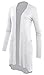 Long Cardigan with Pocket Long Sleeves for Women 2X-Large White