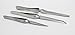 CROSS LOCK TWEEZERS SET 3 CROSS LOCKING SOLDERING SELF CLOSING STRAIGHT & BENT (E 3) NOVELTOOLS