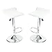 2 x Vinyl Air Lift Adjustable Swivel Bar Stools, -Pack of 2 (2002) (White)