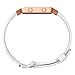 For Fitbit Blaze, Lucoo Soft Silicone Watch Band Replacement Wrist Strap with Rose Gold Metal Frame Case for Fitbit Blaze Smart Watch (White)