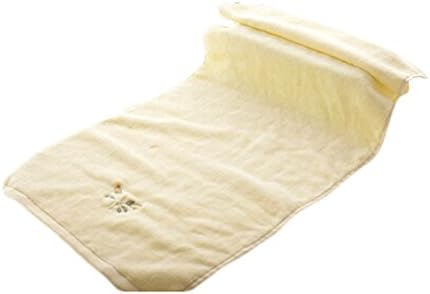 Solid Absorbent Soft Cotton Cosmetology Face Towel 34*78cm (Yellow)