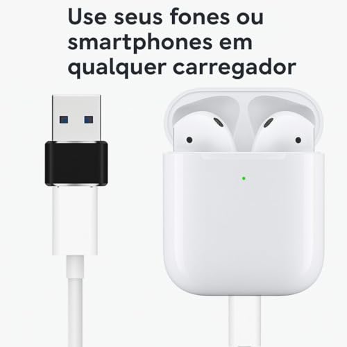 Adaptador USB Tipo C para USB Comum (Tipo A), Carregamento Rápido 30W, OTG Plug, Compatível com iPhone 11 12 13 14 15 16 17 Pro Max, Android, Carro, Power Bank, Transferência de Dados