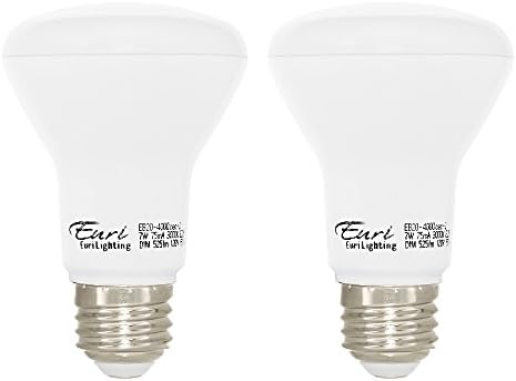Euri Lighting EB20-4000cec-2 LED BR20 Bulb, E-Lite Line, Soft White 3000K, Dim, 7W (50W Equivalent) 525 lm, 105 Degree Beam Angle, 90+ CRI, Med. Base (E26) UL, E-Star Listed, CEC (Pack of 2)