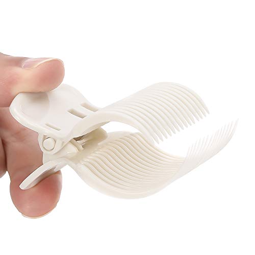 DaveandAthena 24 Pieces Hot Roller Clips Curler Claw Clips Replacement Roller Clips for Women Girls Hair Section Styling (White) - Thumbnail 4