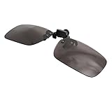 ElementsActive Premium Lightweight Polarized Clip-on Sunglass Rectangular Lenses 58mm with Compact Flip Up Clip Mount - Reduce Reflection UV Protection - Fits over Prescription Eyeglasses for Driving or Fishing