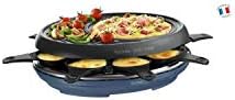 TEFAL Raclette Colormania 3-en-1 Appareil à Raclette Grill et Crêpe Revêtement Antiadhésif Easy Plus 8 Coupelles Compatible Lave-Vaisselle 1050 W Bleu acier RE310401 - Cuisine A Vivre TEFAL Raclette Colormania 3-en-1 Appareil à Raclette Grill et Crêpe Revêtement Antiadhésif Easy Plus 8 Coupelles Compatible Lave-Vaisselle 1050 W Bleu acier RE310401