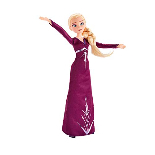 Disney Die Eiskönigin Arendelle Kleidertraum ELSA Modepuppe mit 2 Outfits, lilafarbenes Nachthemd und Kleid, inspiriert… – Bild 4