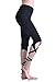 Queenie Ke Women's Yoga Pant Legging Capris String-End Workout Dance Pants Size M Color Black Pro