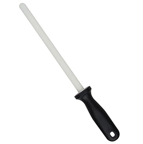 Bekith 8-Inch Ceramic Rod Knife Sharpener - Best Kitchen Knife Sharpener - Ceramic Honing Rod for Professional Chefs
