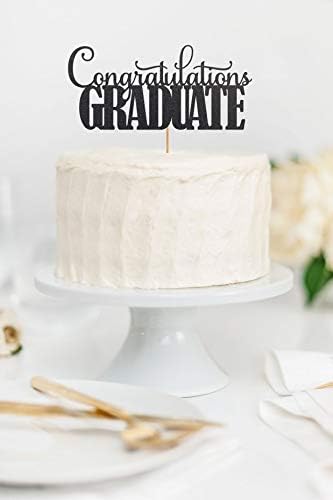 Topper Per Torta Con Scritta In Lingua Inglese Congratulations Graduate Decorazione Per Torte Laurea Laurea Laurea 19 Congratulazioni Topper Per Torta Amazon It Casa E Cucina