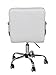 TMS White Modern Office Executive Synthetic Leather Swivel Arms Chair Computer Desk Task