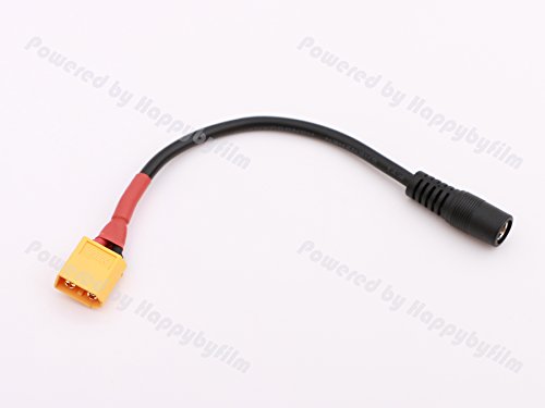 XT60 Male Plug to 5.5mm/2.5mm DC Female Jack Power Charge Cable for RC FPV Power
