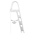 RecPro Marine Pontoon Boat Dock Heavy Duty Aluminum Removable Boarding Ladder (3-Step)